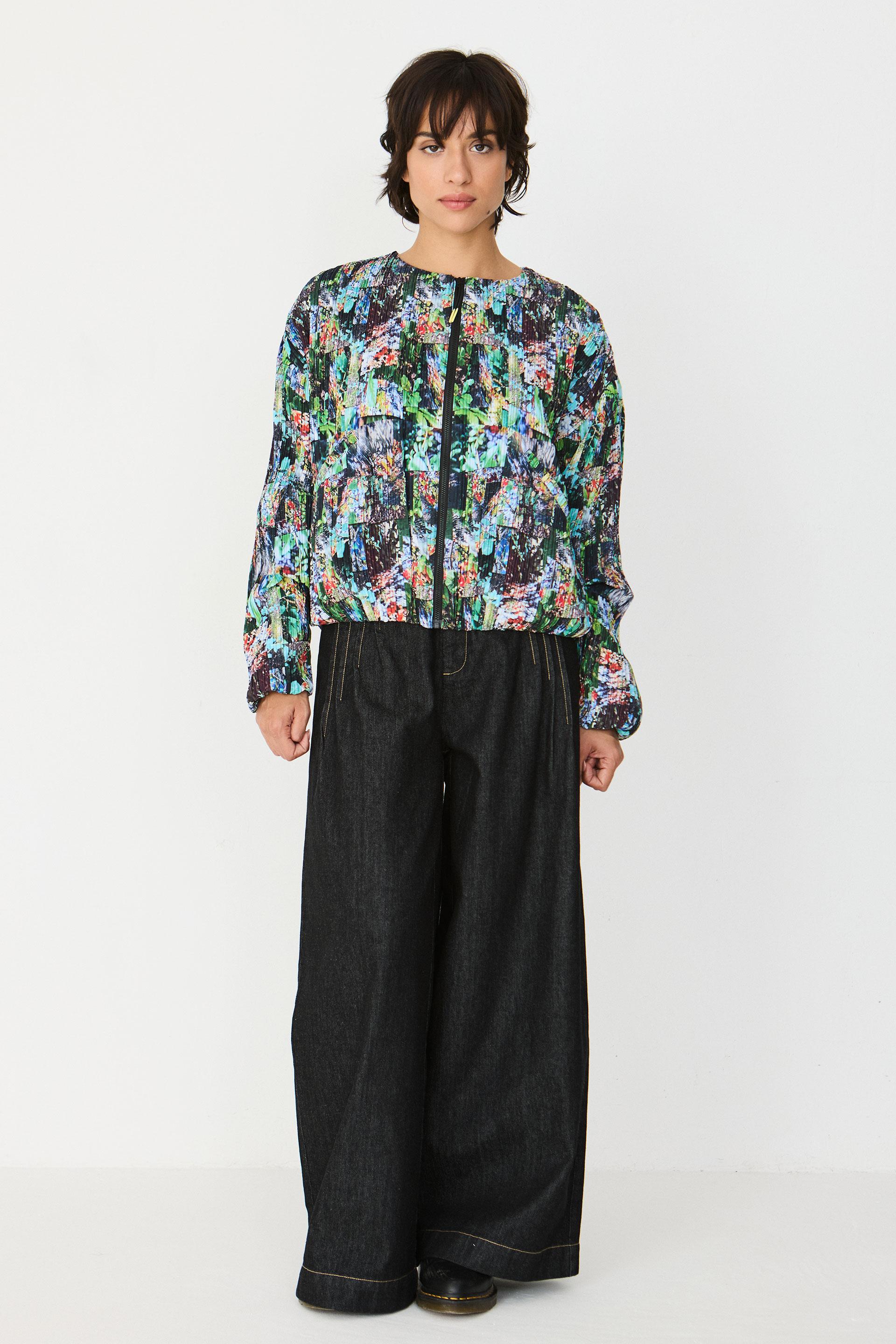 SKFK Gale Jacket Damen cropped Bomberjacke Print multicolor